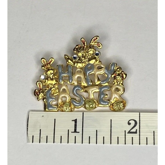 VINTAGE KENNETH COLE HAPPY EASTER PIN - Picture 2 of 3